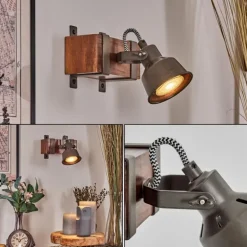 Pehefito Applique murale, Spot mural Brun foncé, 1 lumière