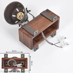 Pehefito Applique murale, Spot mural Brun foncé, 1 lumière