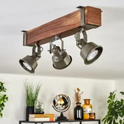 Pehefito Plafonnier Brun foncé, Gris, Vert, 3 lumières