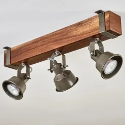 Pehefito Plafonnier Brun foncé, Gris, Vert, 3 lumières