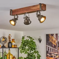 Pehefito Plafonnier Brun foncé, Gris, Vert, 3 lumières