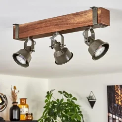 Pehefito Plafonnier Brun foncé, Gris, Vert, 3 lumières