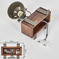 Pehefito Plafonnier Brun foncé, Gris, Vert, 1 lumière