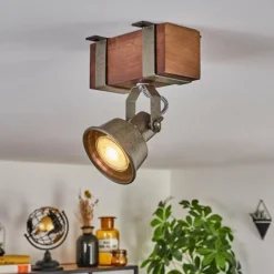 Pehefito Plafonnier Brun foncé, Gris, Vert, 1 lumière