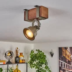 Pehefito Plafonnier Brun foncé, Gris, Vert, 1 lumière