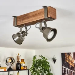 Pehefito Plafonnier Brun foncé, Gris, Vert, 2 lumières