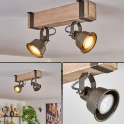 Pehefito Plafonnier Gris, Vert, Écru, 2 lumières