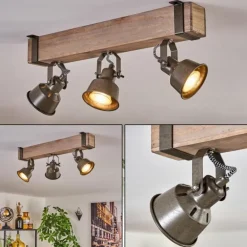 Pehefito Plafonnier Gris, Vert, Écru, 3 lumières