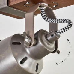 Pehefito Plafonnier, Spot de plafond Brun foncé, Gris, 2 lumières