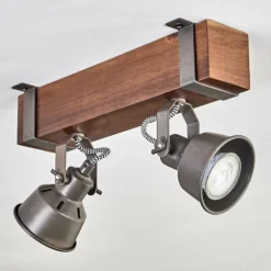 Pehefito Plafonnier, Spot de plafond Brun foncé, Gris, 2 lumières