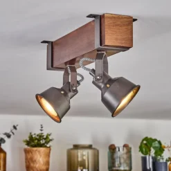 Pehefito Plafonnier, Spot de plafond Brun foncé, Gris, 2 lumières