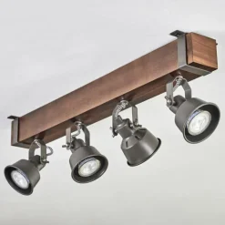 Pehefito Plafonnier, Spot de plafond Brun foncé, Gris, 4 lumières