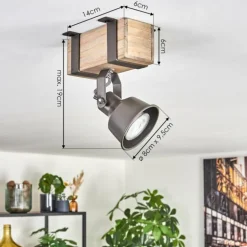 Pehefito Plafonnier, Spot de plafond Gris, Écru, 1 lumière