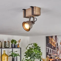 Pehefito Plafonnier, Spot de plafond Gris, Écru, 1 lumière