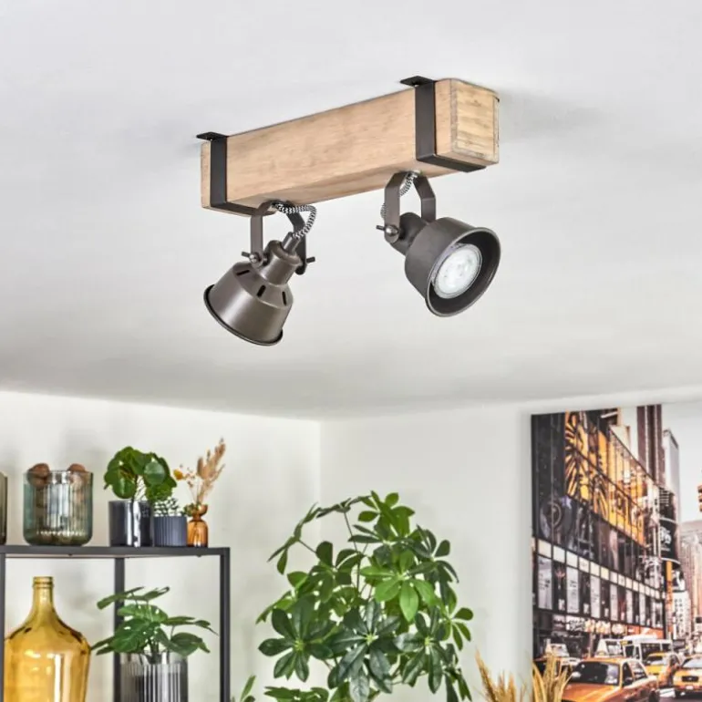 Pehefito Plafonnier, Spot de plafond Gris, Écru, 2 lumières