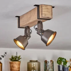 Pehefito Plafonnier, Spot de plafond Gris, Écru, 2 lumières