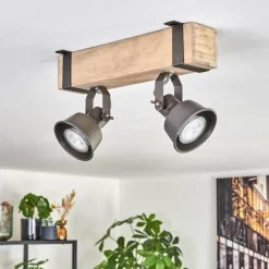 Pehefito Plafonnier, Spot de plafond Gris, Écru, 2 lumières