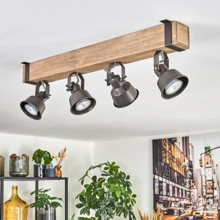 Pehefito Plafonnier, Spot de plafond Gris, Écru, 4 lumières