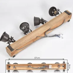 Pehefito Plafonnier, Spot de plafond Gris, Écru, 4 lumières