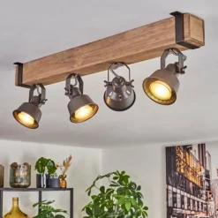 Pehefito Plafonnier, Spot de plafond Gris, Écru, 4 lumières