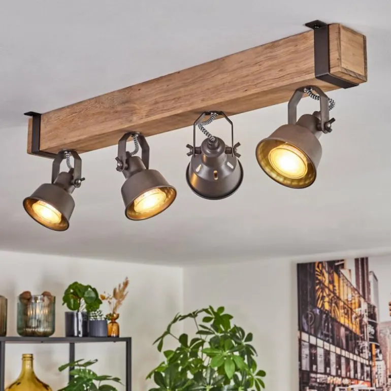 Pehefito Plafonnier, Spot de plafond Gris, Écru, 4 lumières