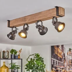 Pehefito Plafonnier, Spot de plafond Gris, Écru, 4 lumières