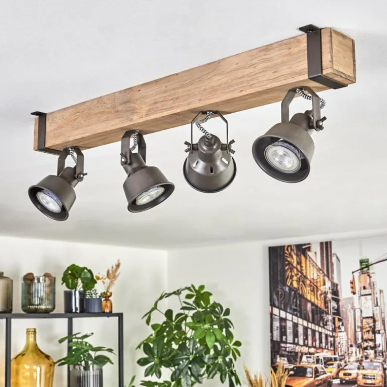 Pehefito Plafonnier, Spot de plafond Gris, Écru, 4 lumières