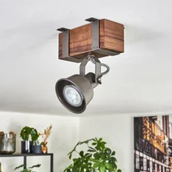 Pehefito Plafonnier, Spot de plafond Brun foncé, Gris, 1 lumière