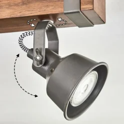 Pehefito Plafonnier, Spot de plafond Brun foncé, Gris, 3 lumières