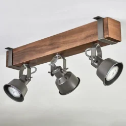 Pehefito Plafonnier, Spot de plafond Brun foncé, Gris, 3 lumières