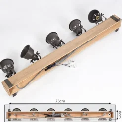 Pehefito Plafonnier, Spot de plafond Gris, Écru, 5 lumières