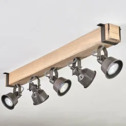 Pehefito Plafonnier, Spot de plafond Gris, Écru, 5 lumières