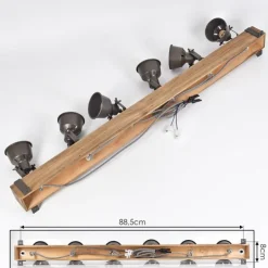 Pehefito Plafonnier, Spot de plafond Brun, Gris, 6 lumières