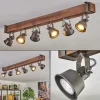 Pehefito Plafonnier, Spot de plafond Brun foncé, Gris, 6 lumières