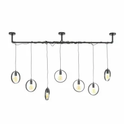 Pendelleuchte Suspension Anthracite, 7 lumières