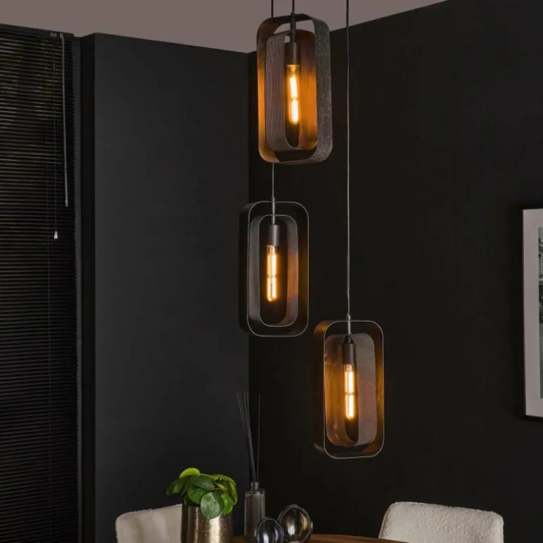 Pendelleuchte Suspension Anthracite, 3 lumières