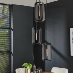 Pendelleuchte Suspension Anthracite, 3 lumières