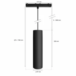 Pendule Philips Hue Perifo LED Noir, 1 lumière, Changeur de couleurs