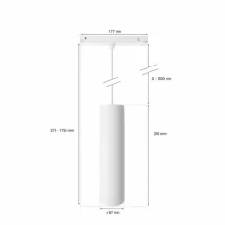 Pendule Philips Hue Perifo LED Blanc, 1 lumière, Changeur de couleurs