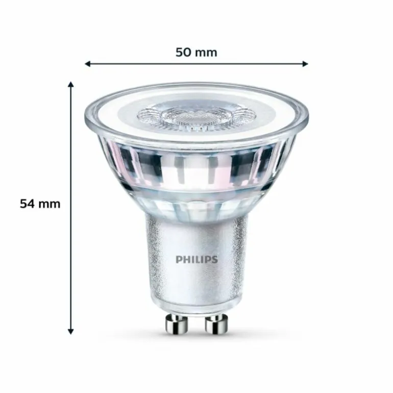 Philips Classic Lot de 3 LED GU10 3,5 watt 2700 kelvin 255 lumen