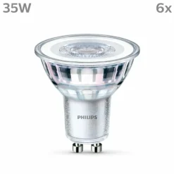 Philips Classic Lot de 6 LED GU10 3,5 watt 2700 kelvin 255 lumen