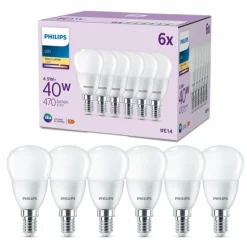 Philips Classic Lot de 6 LED E14 4,9 watt 2700 kelvin 470 lumen