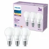 Philips Classic Lot de 3 LED E27 8 watt 2700 kelvin 806 lumen