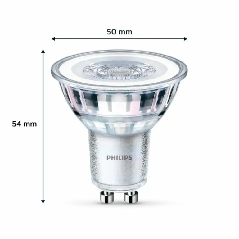 Philips Classic Lot de 6 LED GU10 3,5 watt 4000 kelvin 275 lumen