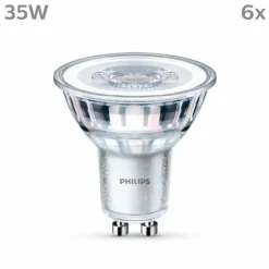 Philips Classic Lot de 6 LED GU10 3,5 watt 4000 kelvin 275 lumen