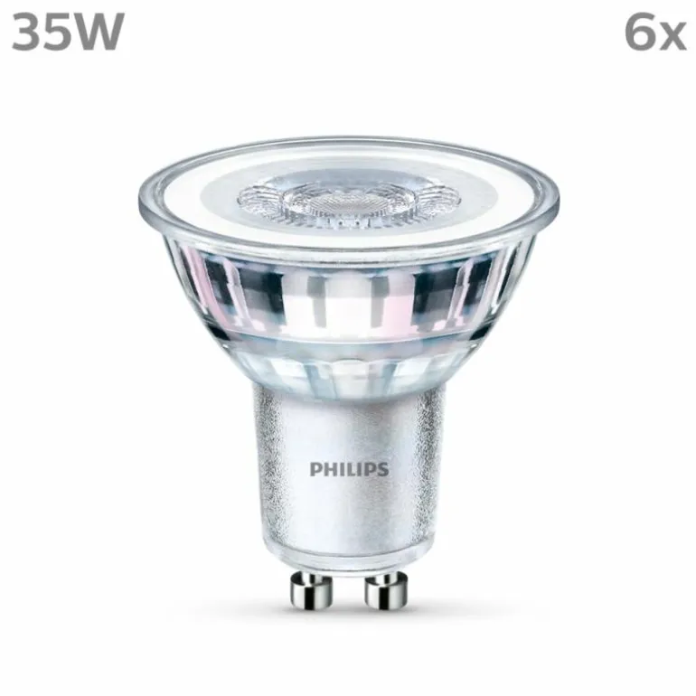 Philips Classic Lot de 6 LED GU10 3,5 watt 4000 kelvin 275 lumen