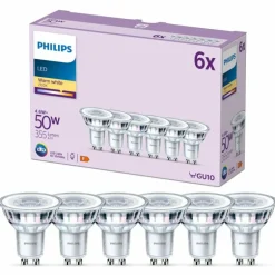 Philips Classic Lot de 6 LED GU10 4,6 watt 2700 kelvin 355 lumen