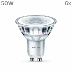 Philips Classic Lot de 6 LED GU10 4,6 watt 2700 kelvin 355 lumen