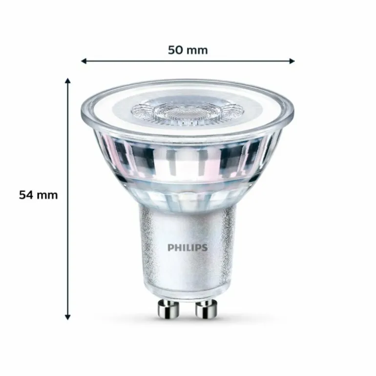 Philips Classic Lot de 6 LED GU10 4,6 watt 2700 kelvin 355 lumen