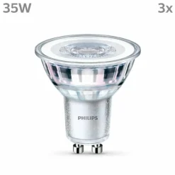 Philips Classic Lot de 3 LED GU10 3,5 watt 4000 kelvin 275 lumen